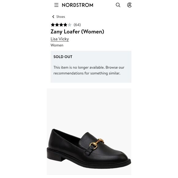 Women's Lisa Vicky Nordstrom Zany-V Loafers Black Sheep Nappa - Picture 12 of 12